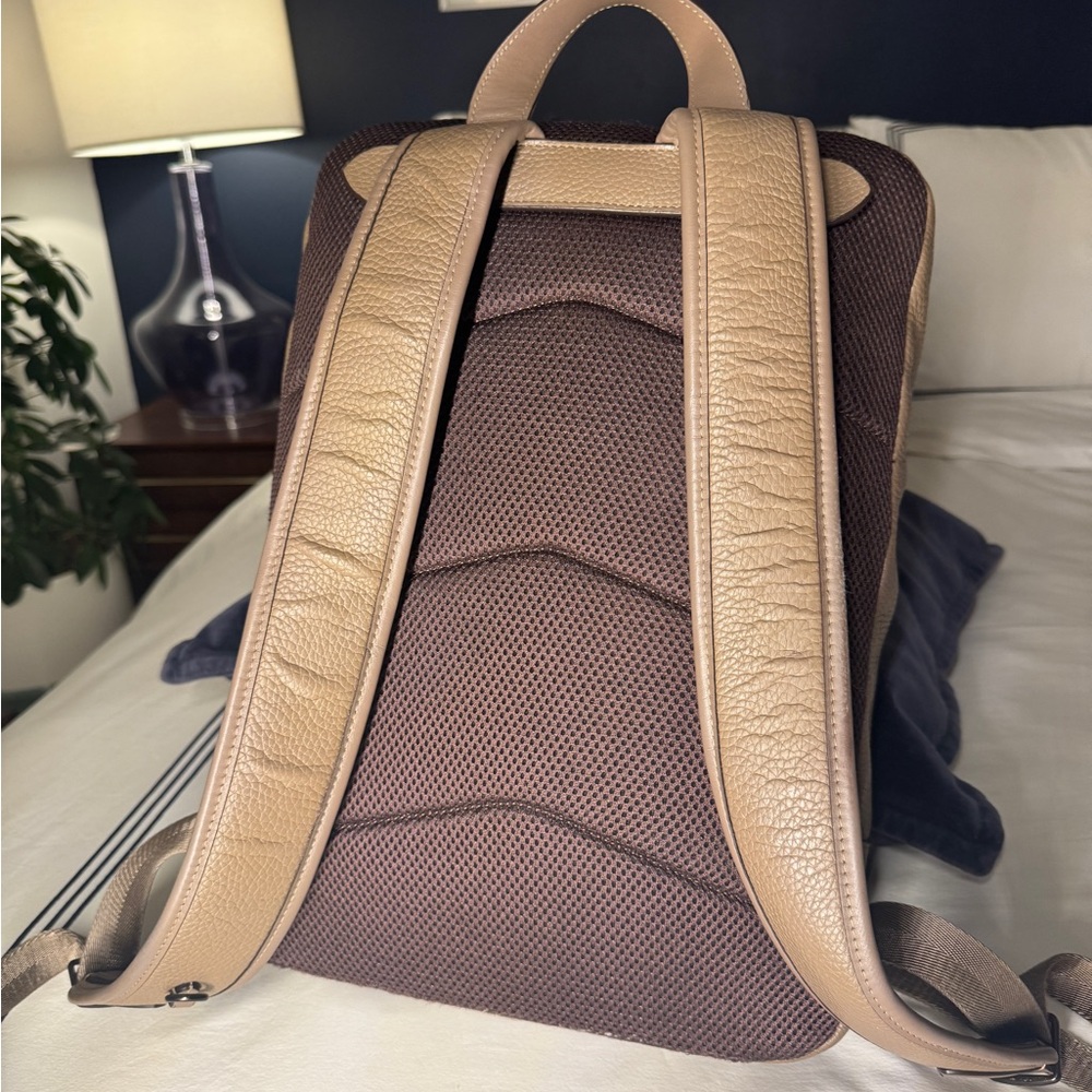 Leather Coach Gotham Backpack in Tan/Stone Color - Picture 3 of 16